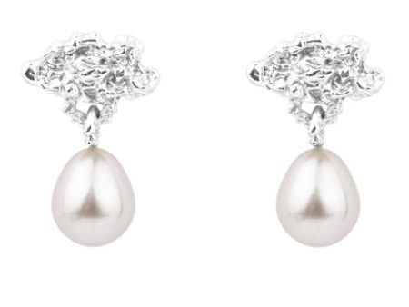 House Of Vincent - Hollow Cloud Earrings - Silver Discount